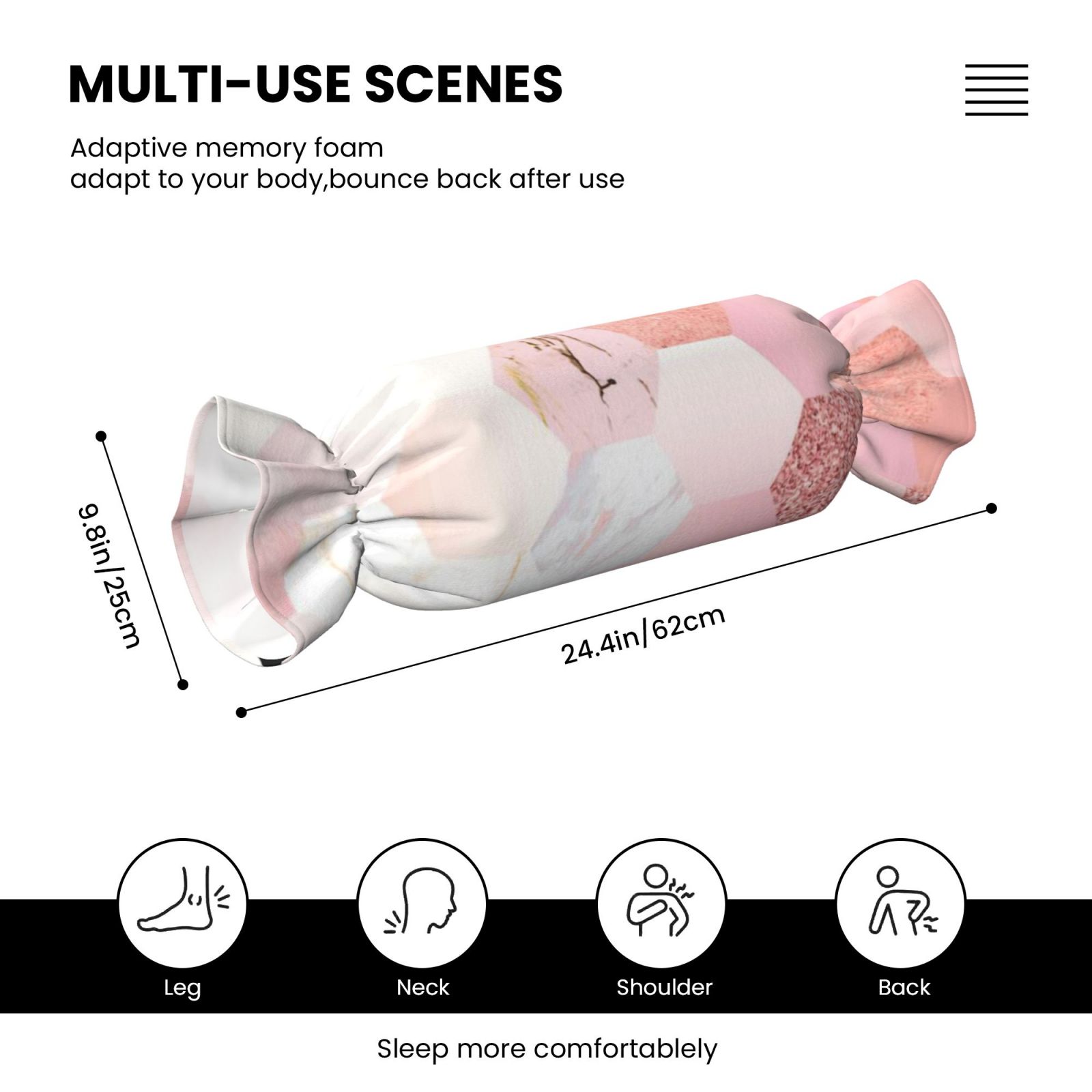 Candy-shaped pillow - with pillow insert