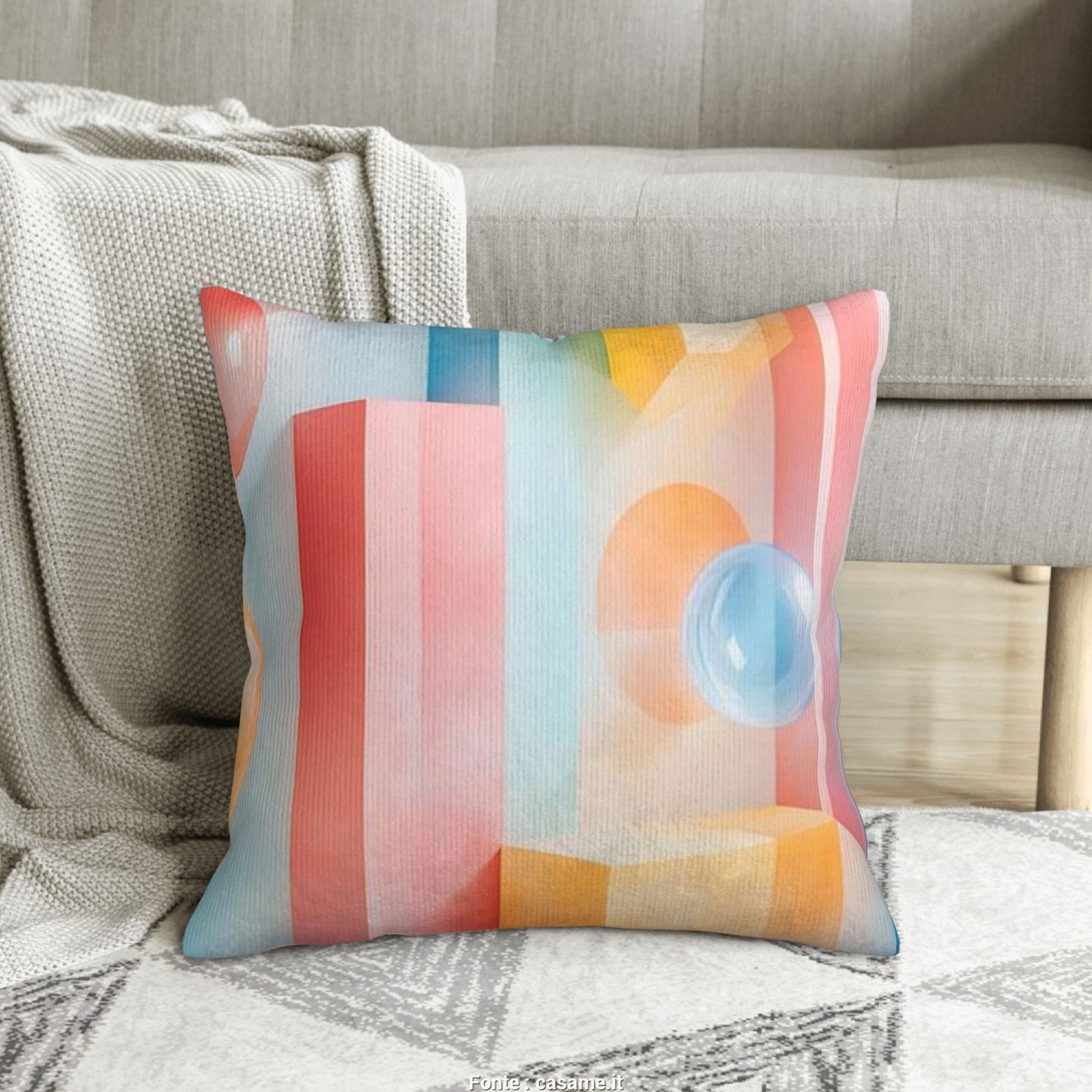 Corduroy throw pillow