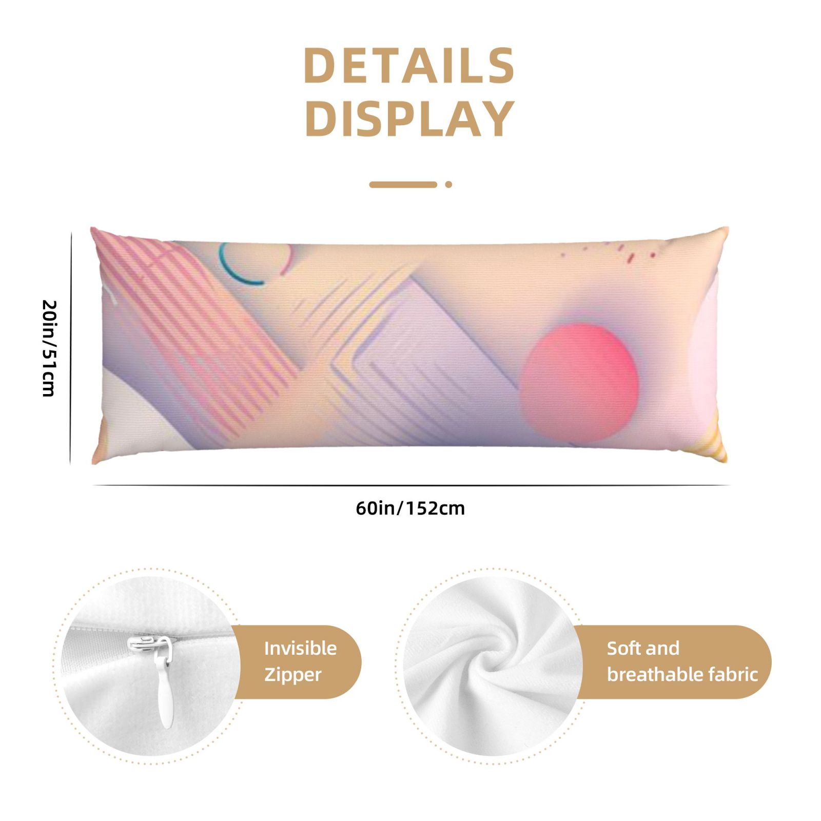Long, narrow pillow(20*60 inches)