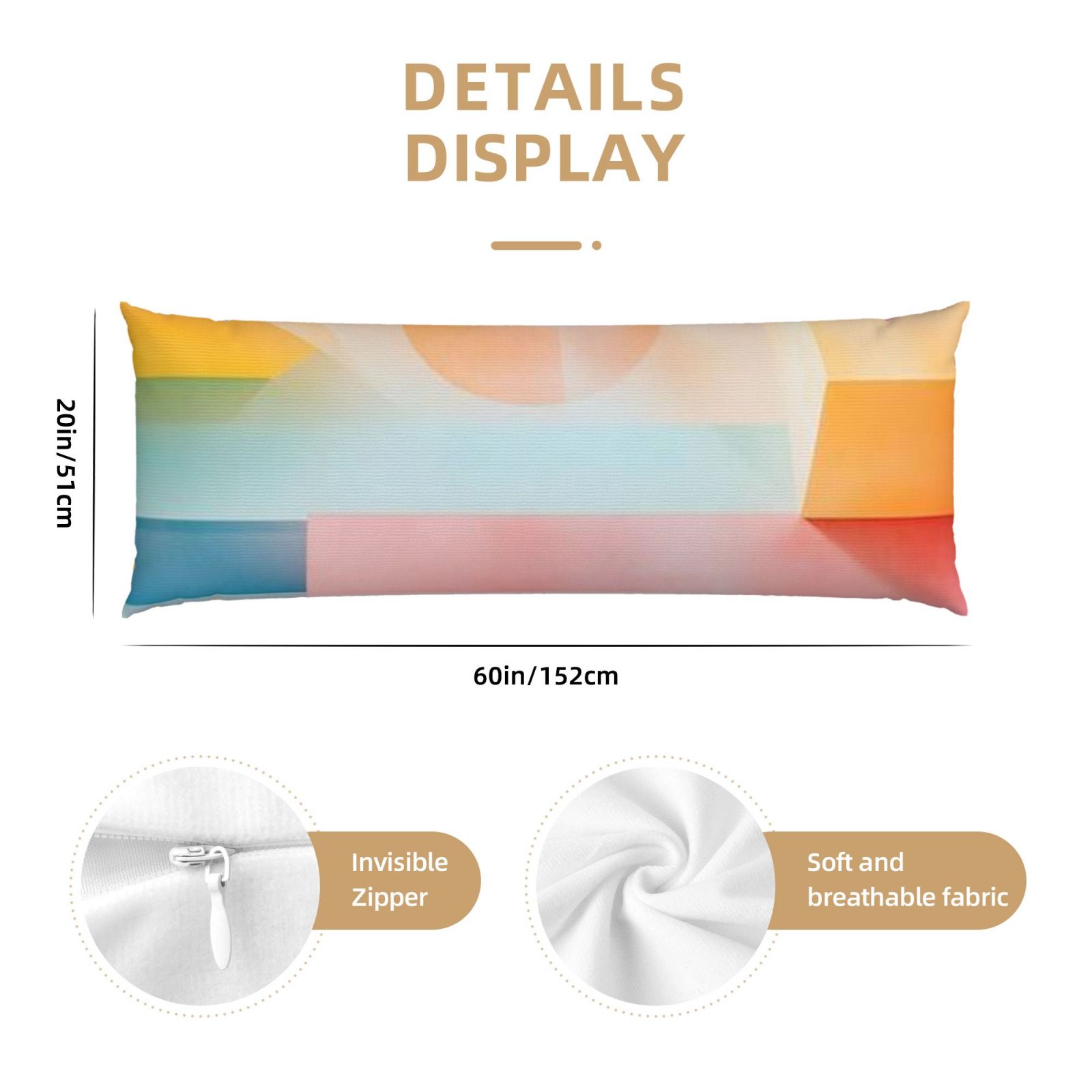 Long, narrow pillow(20*60 inches)