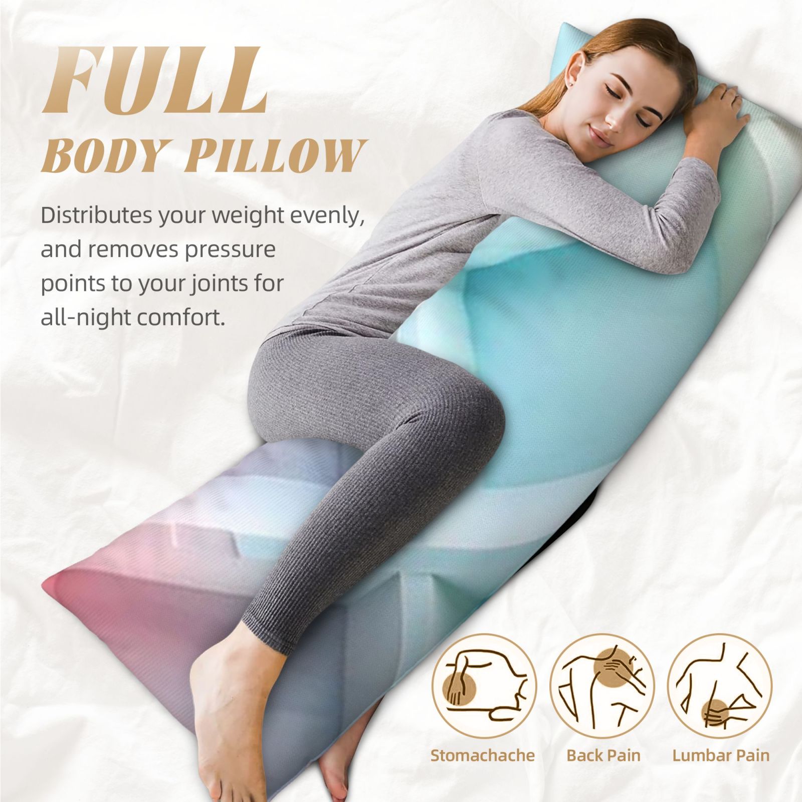Long, narrow pillow(20*60 inches)