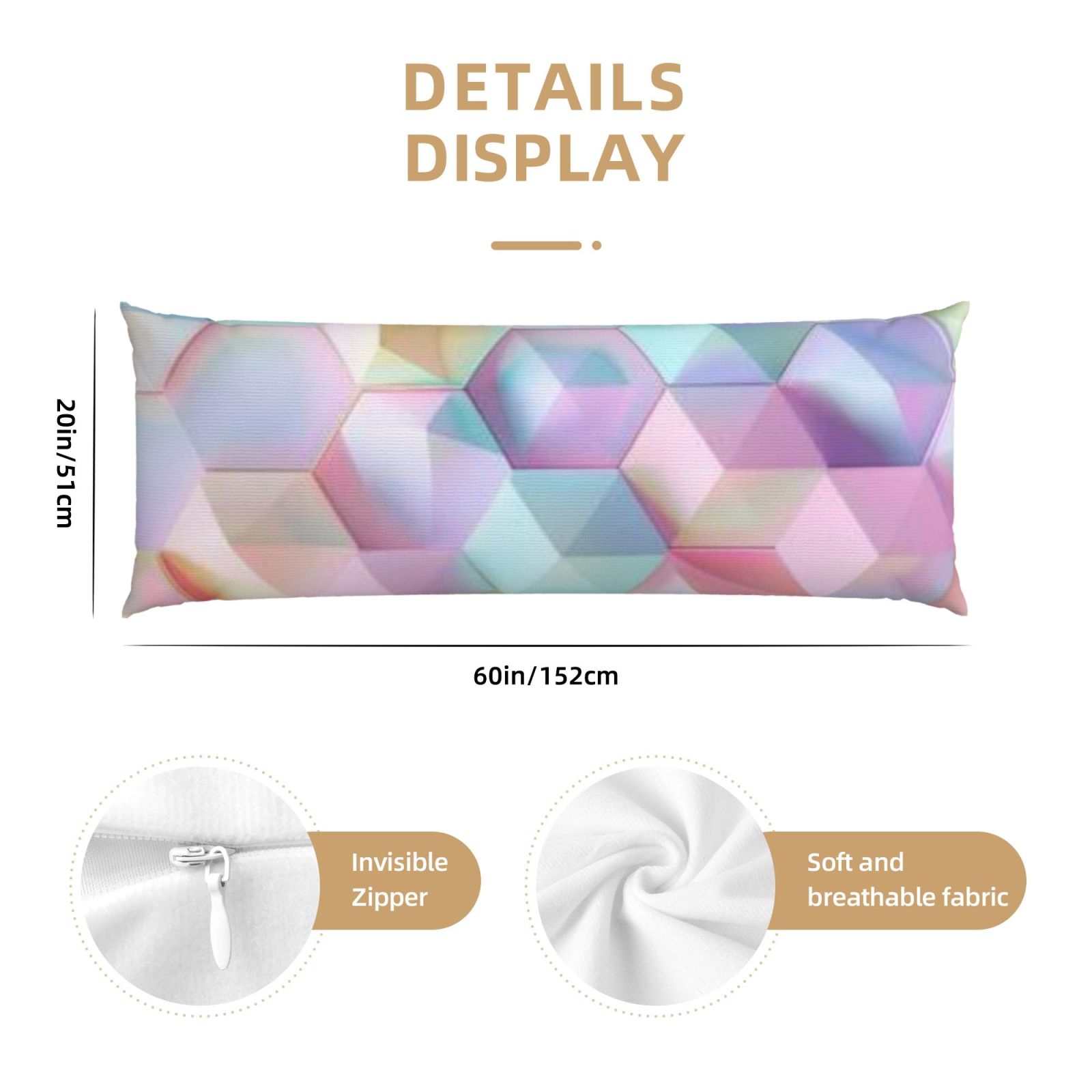 Long, narrow pillow(20*60 inches)