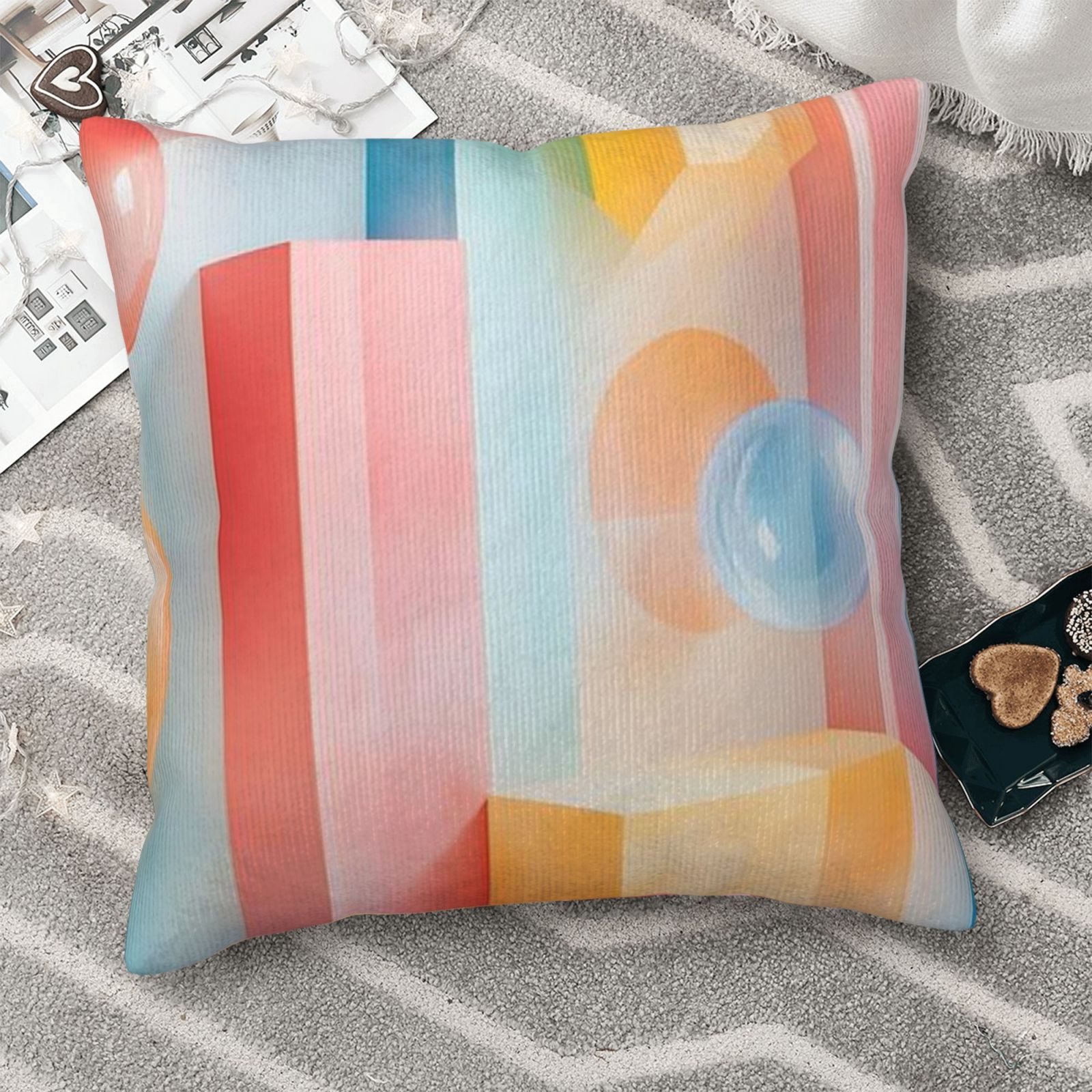 Corduroy throw pillow