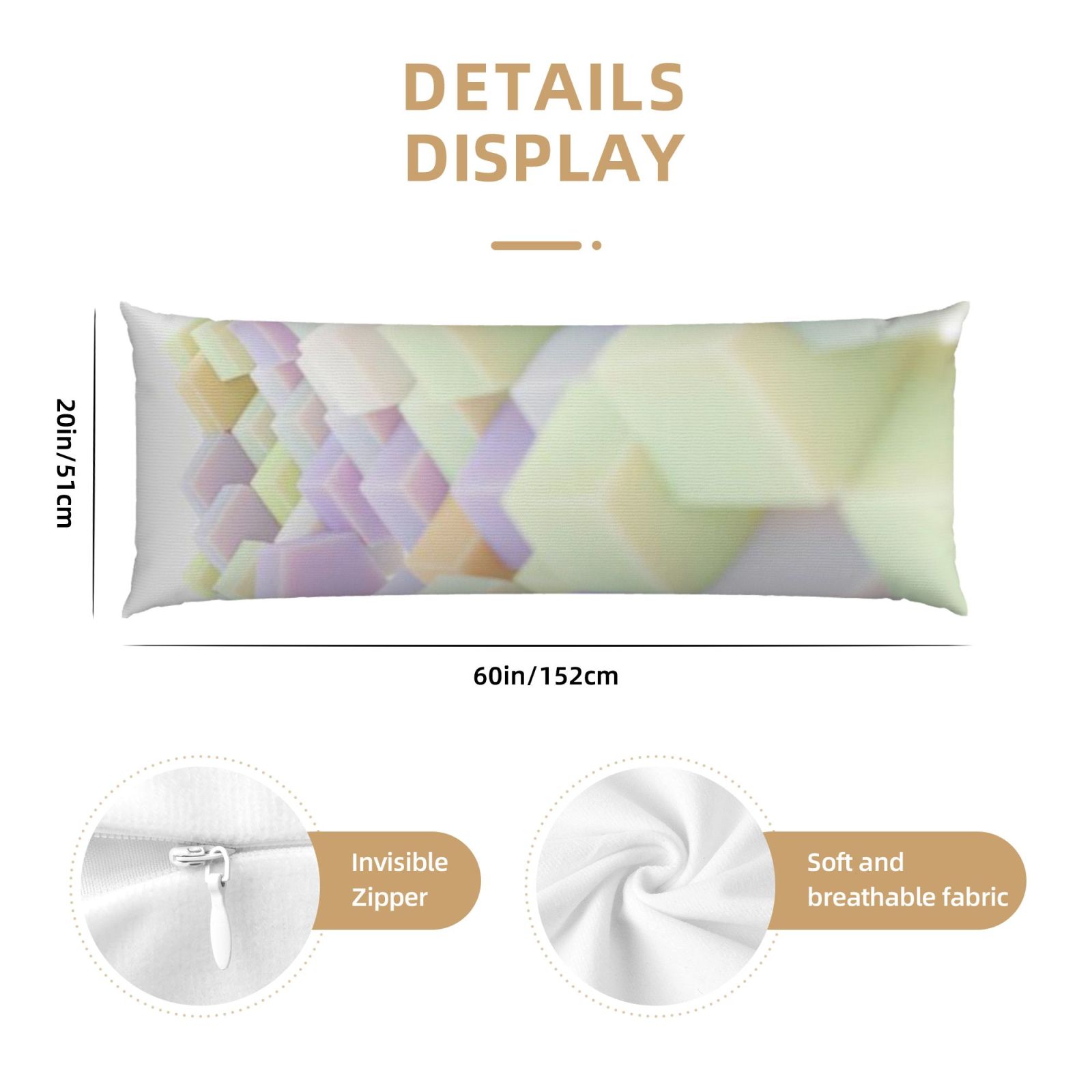 Long, narrow pillow(20*60 inches)