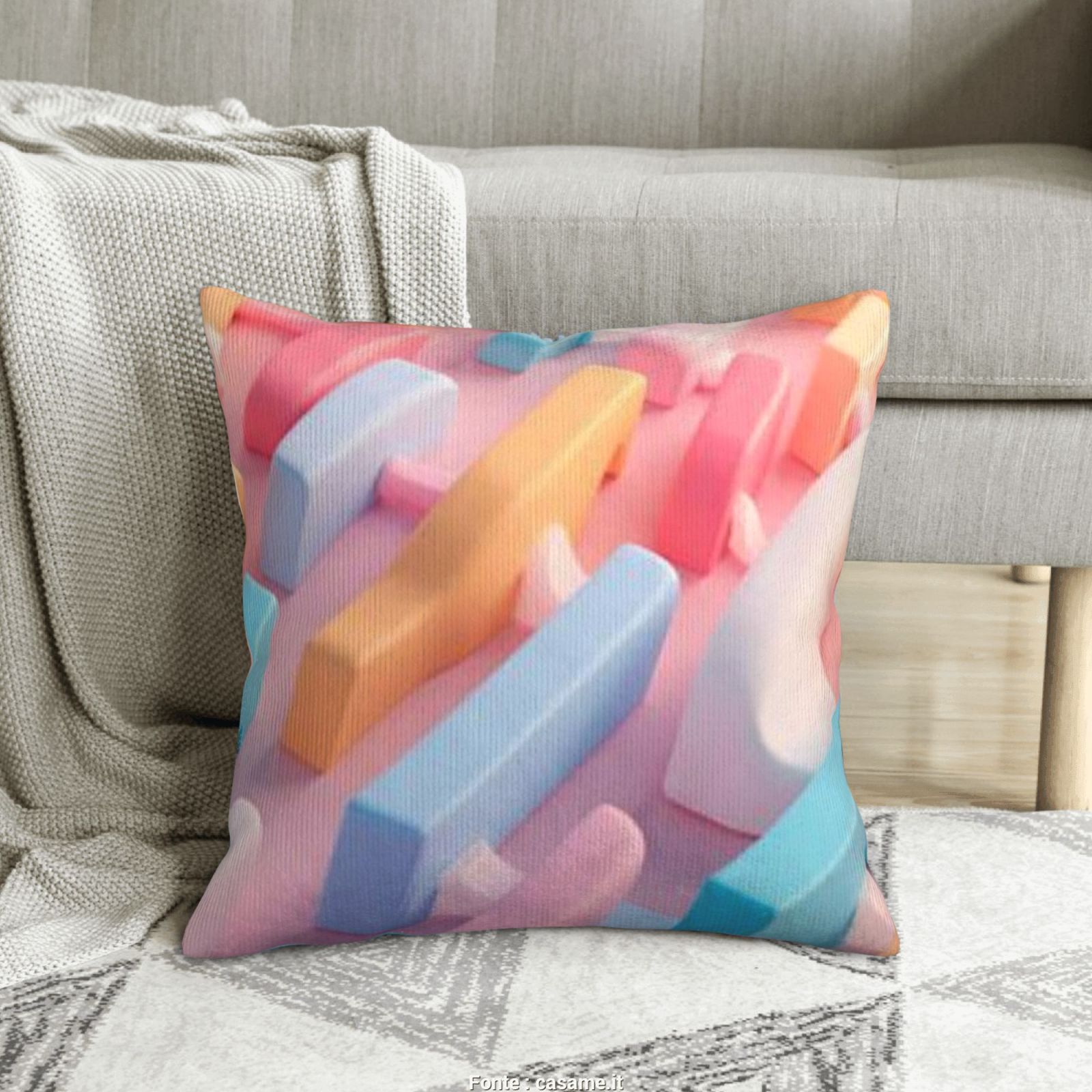 Corduroy throw pillow