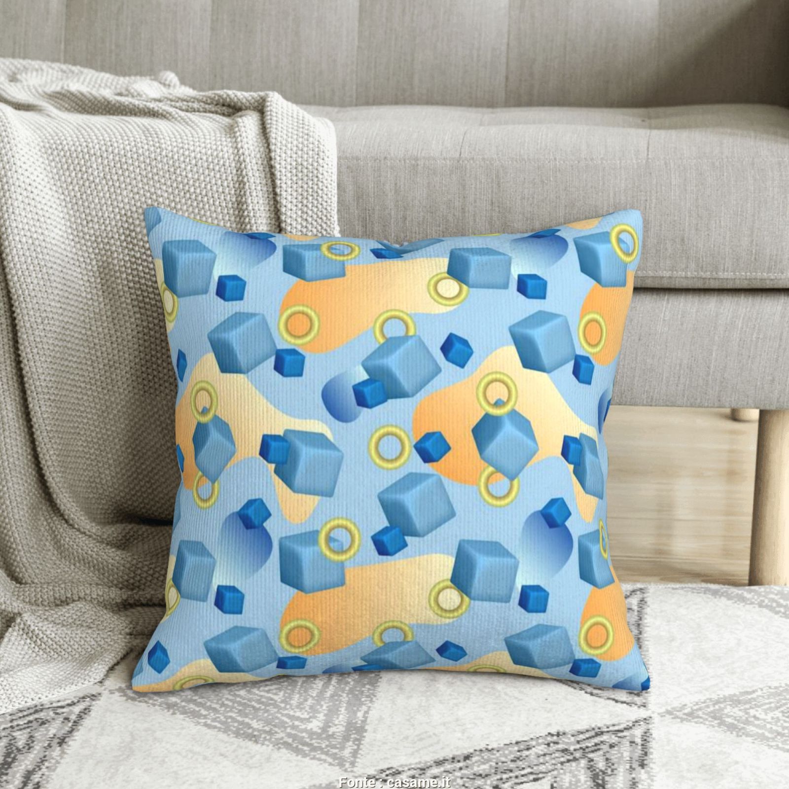 Corduroy throw pillow