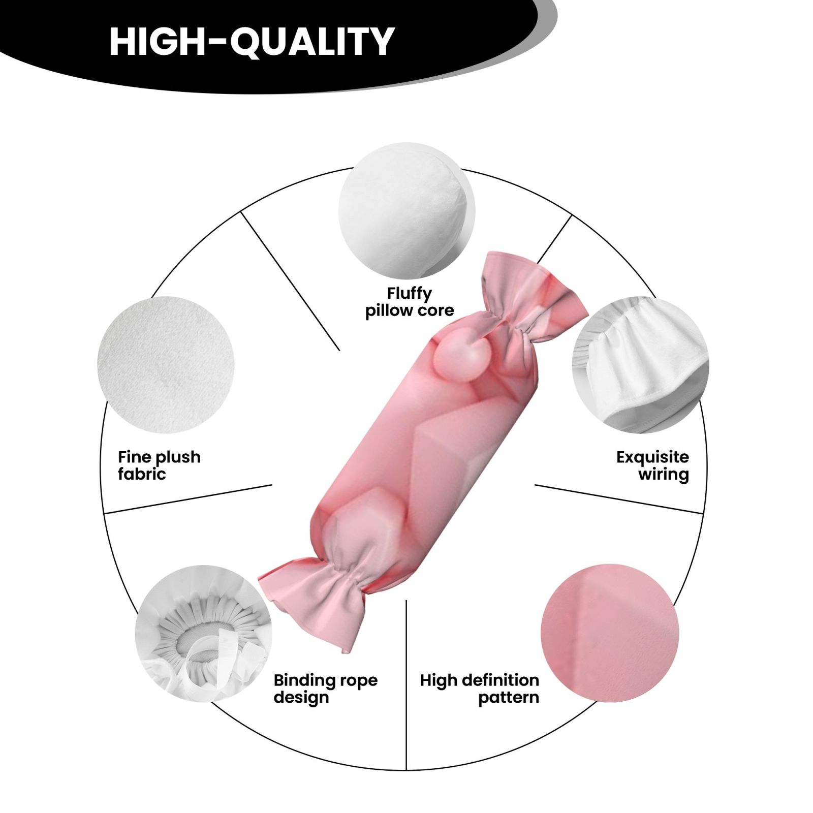 Candy-shaped pillow - with pillow insert