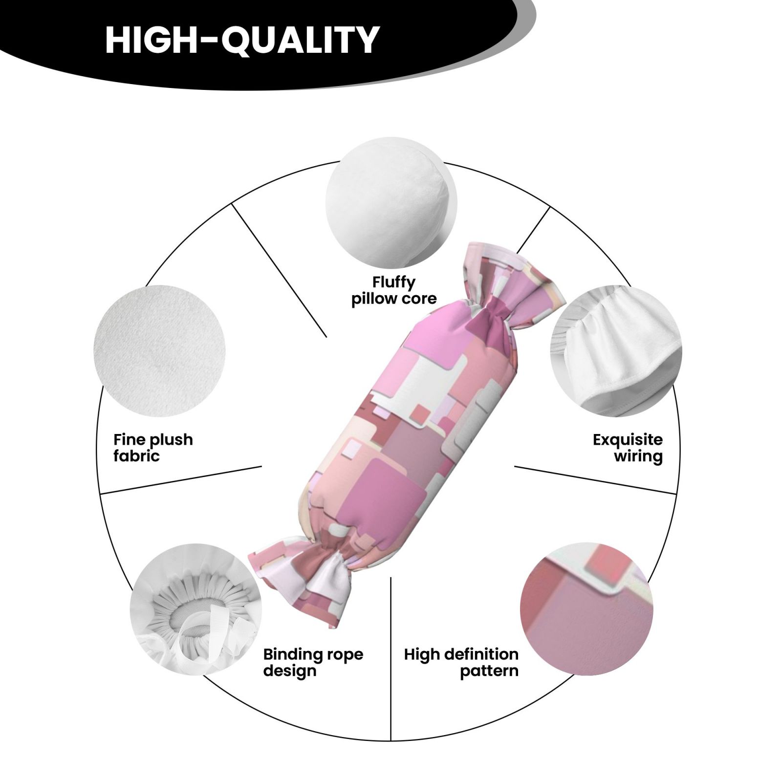 Candy-shaped pillow - with pillow insert