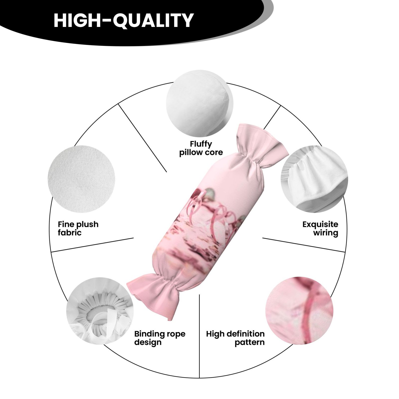 Candy-shaped pillow - with pillow insert