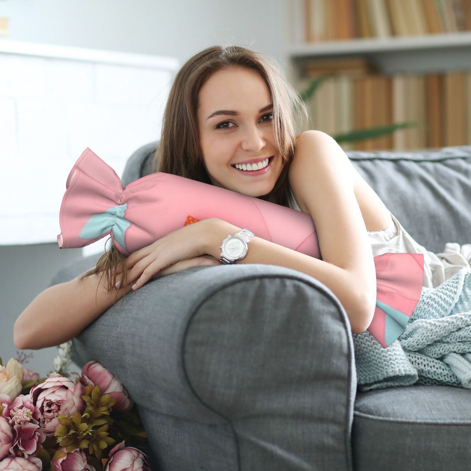 Candy-shaped pillow - with pillow insert