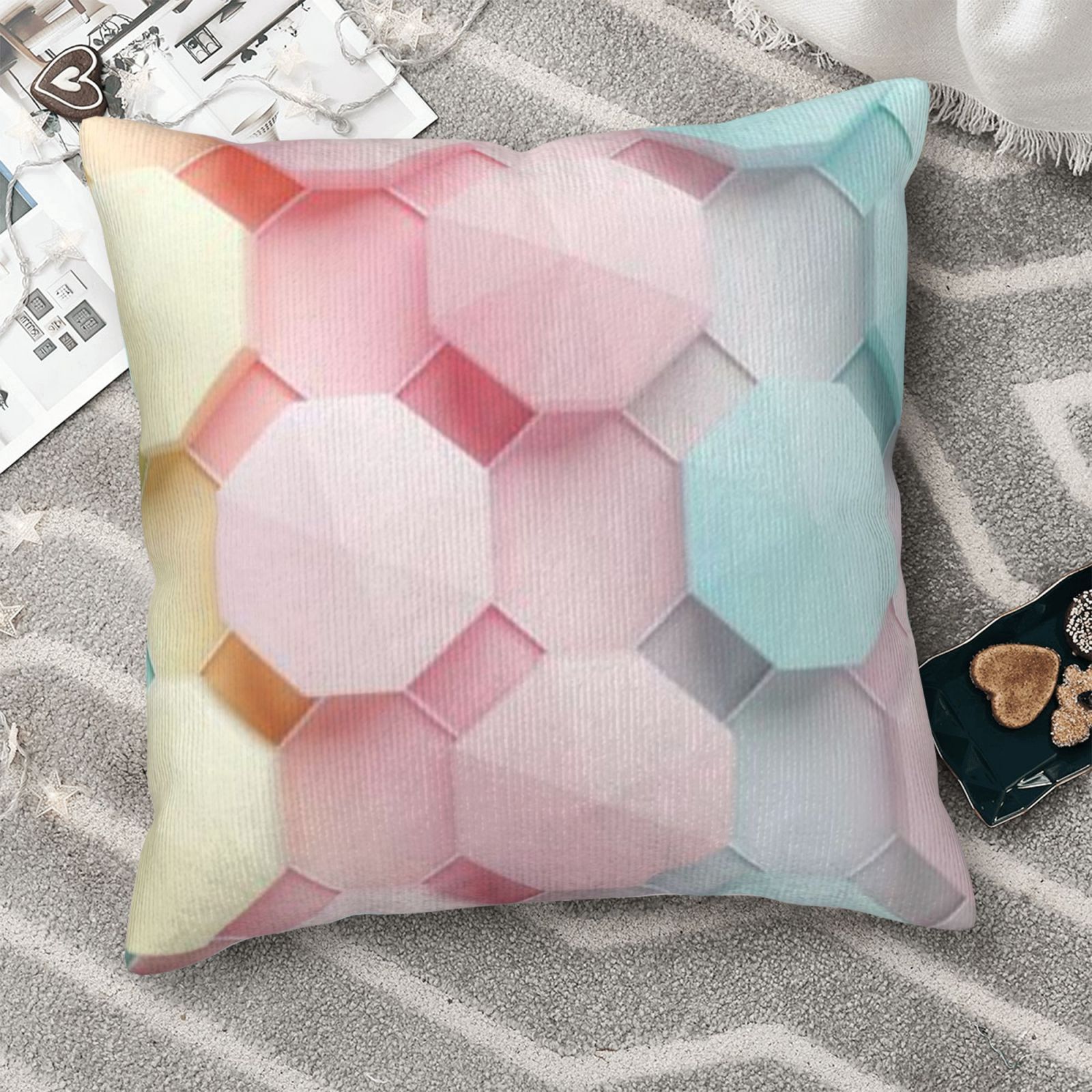 Corduroy throw pillow