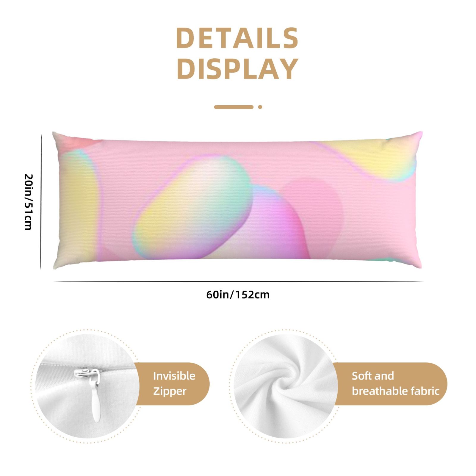 Long, narrow pillow(20*60 inches)