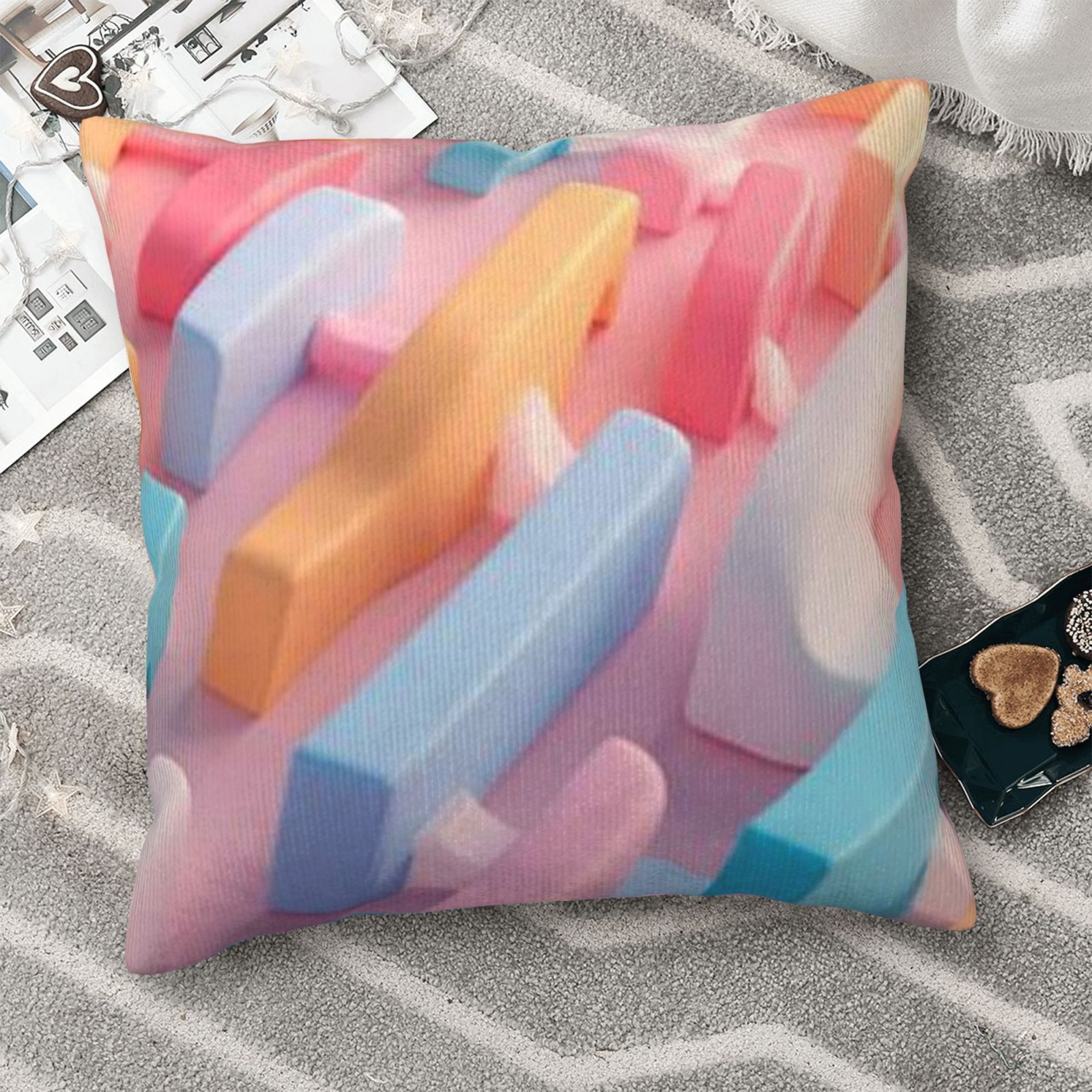 Corduroy throw pillow