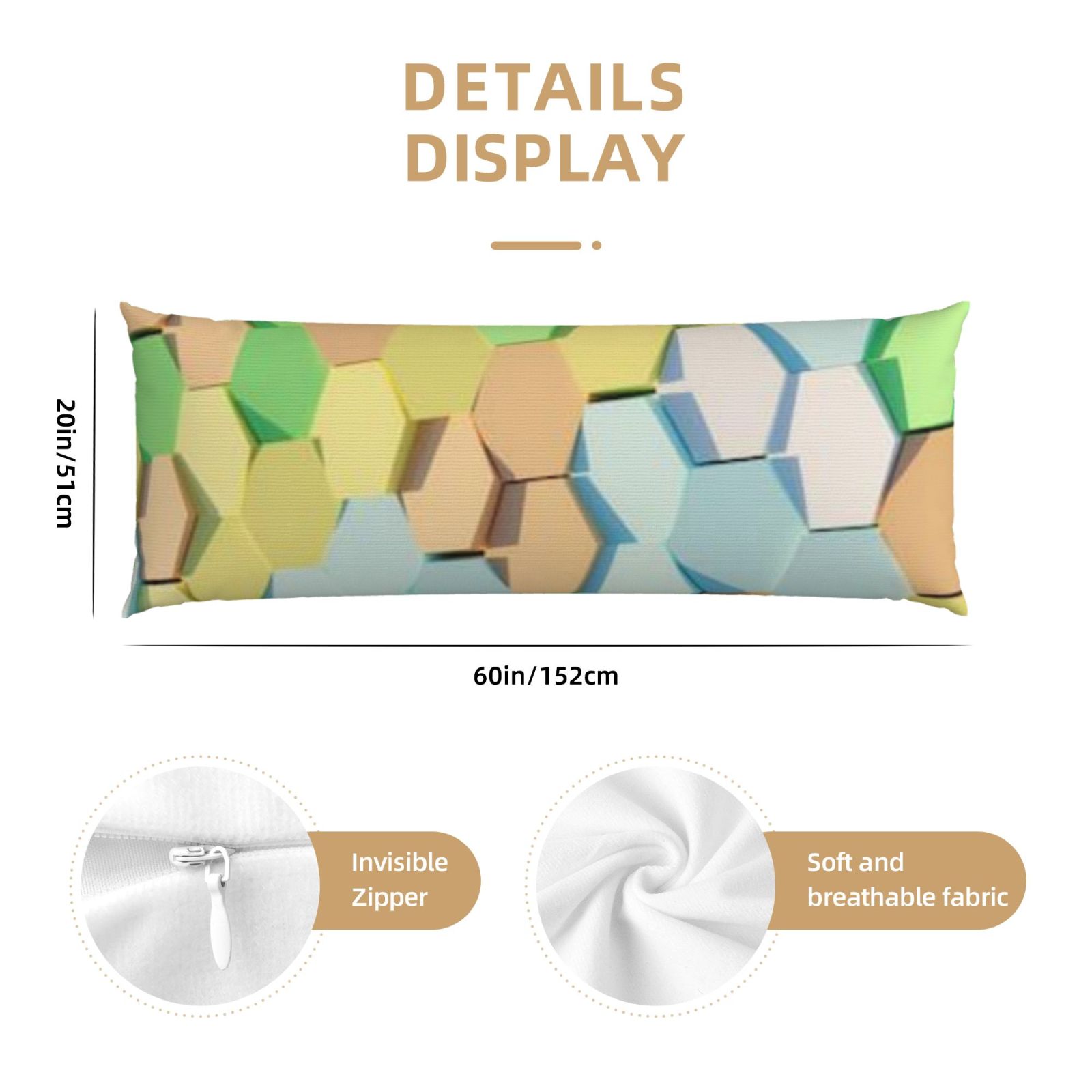 Long, narrow pillow(20*60 inches)