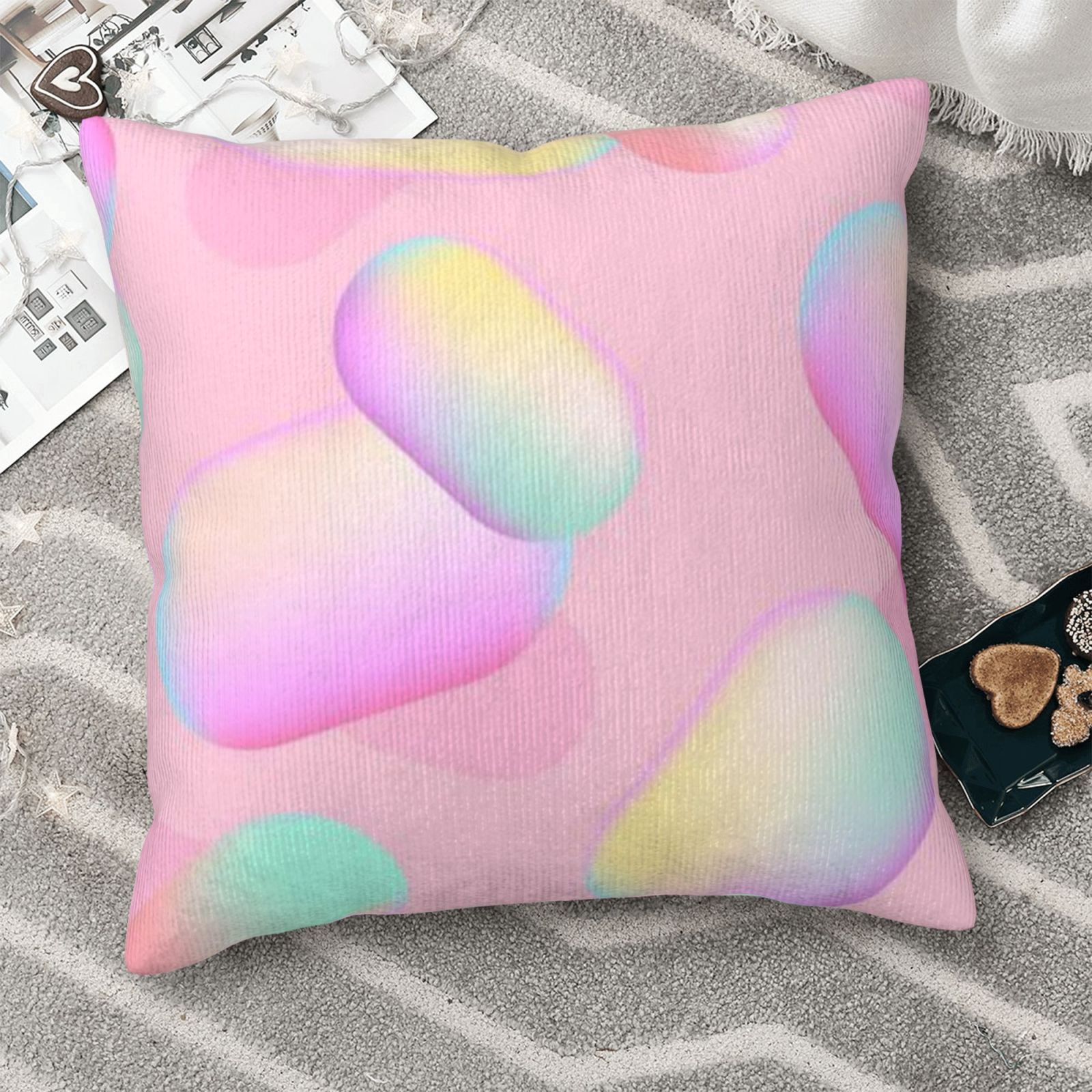 Corduroy throw pillow