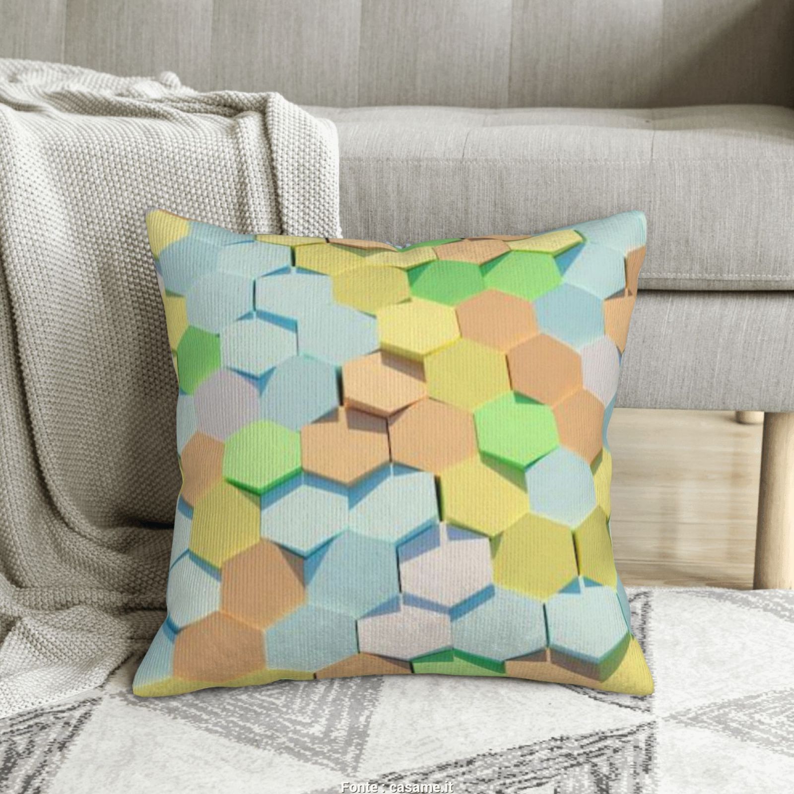 Corduroy throw pillow