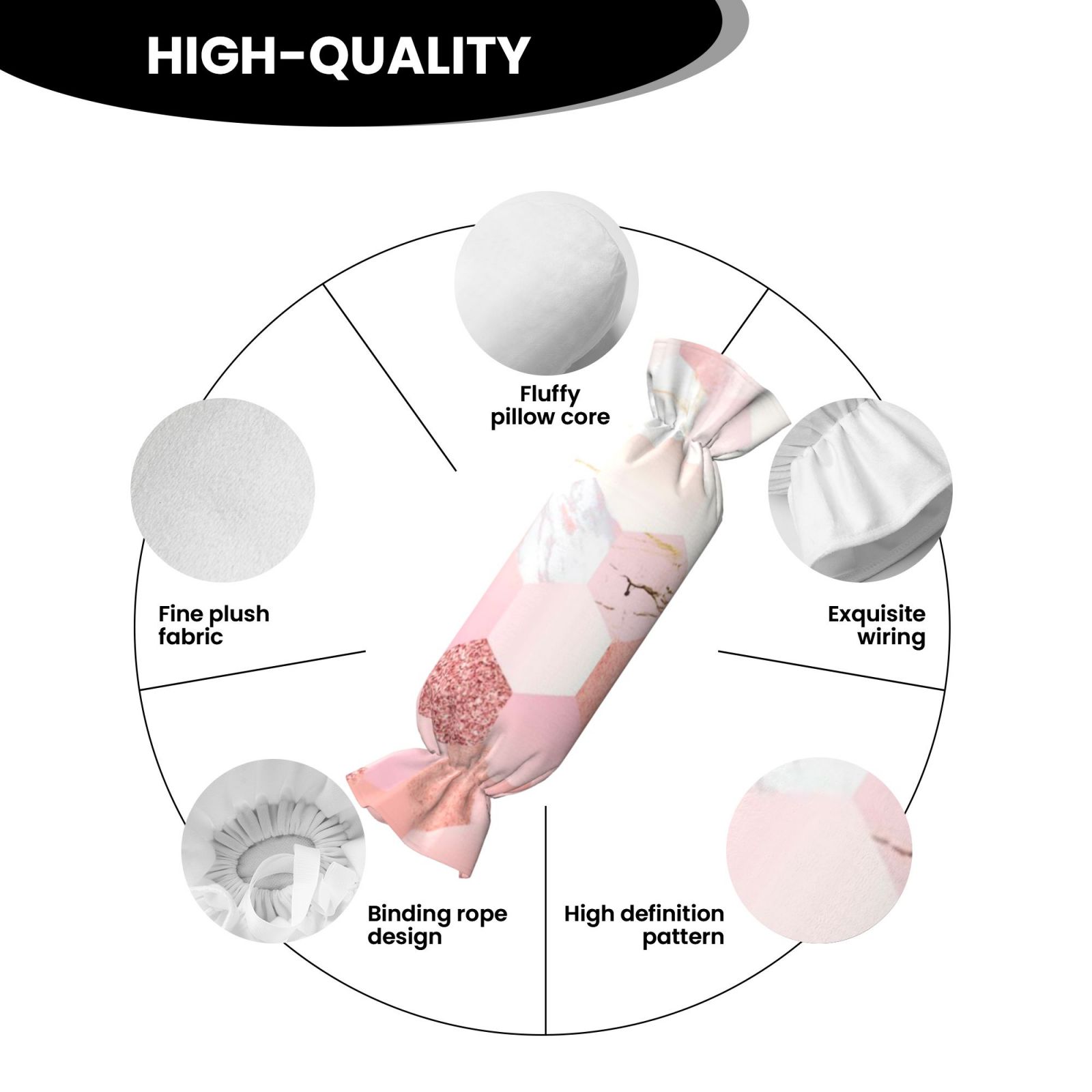 Candy-shaped pillow - with pillow insert
