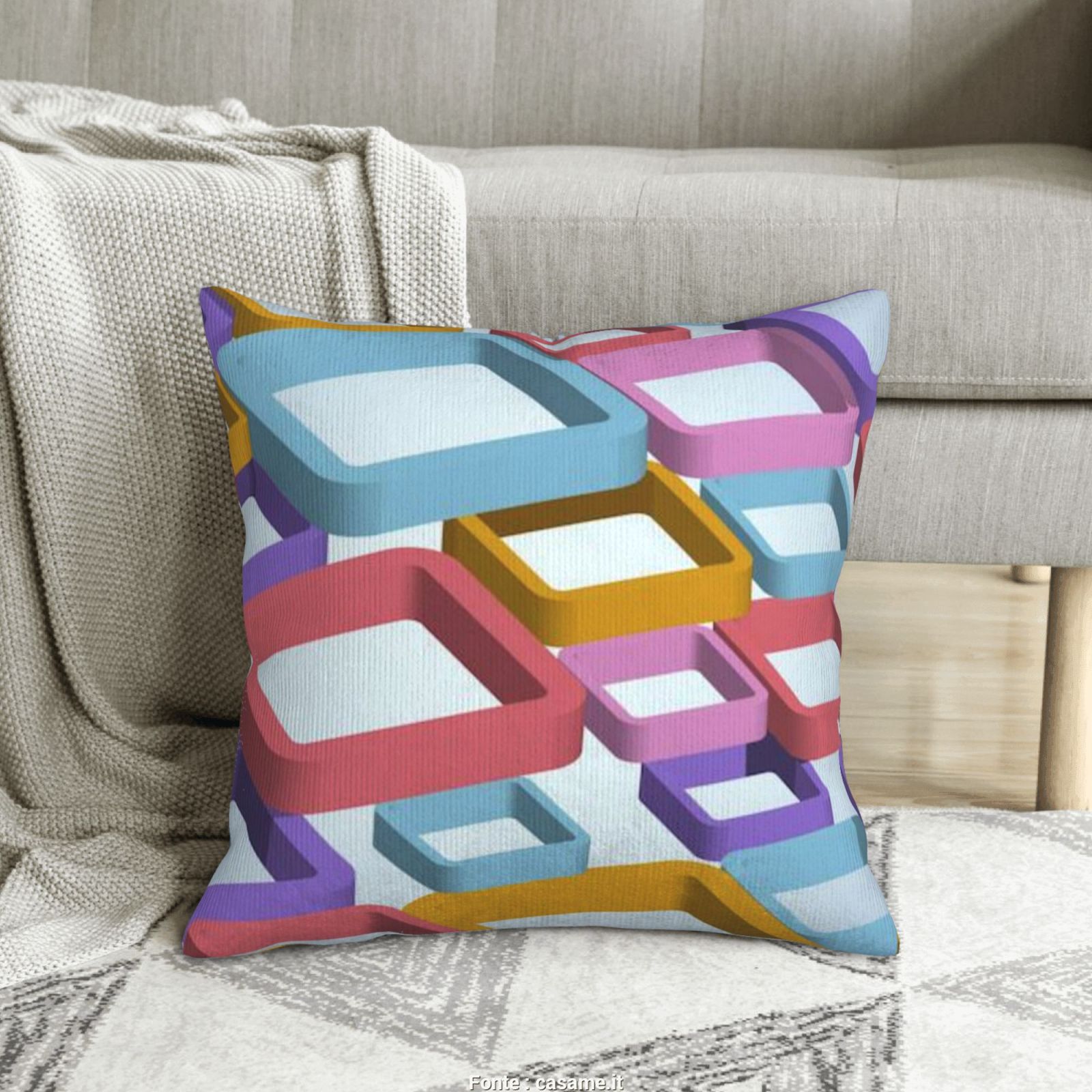 Corduroy throw pillow