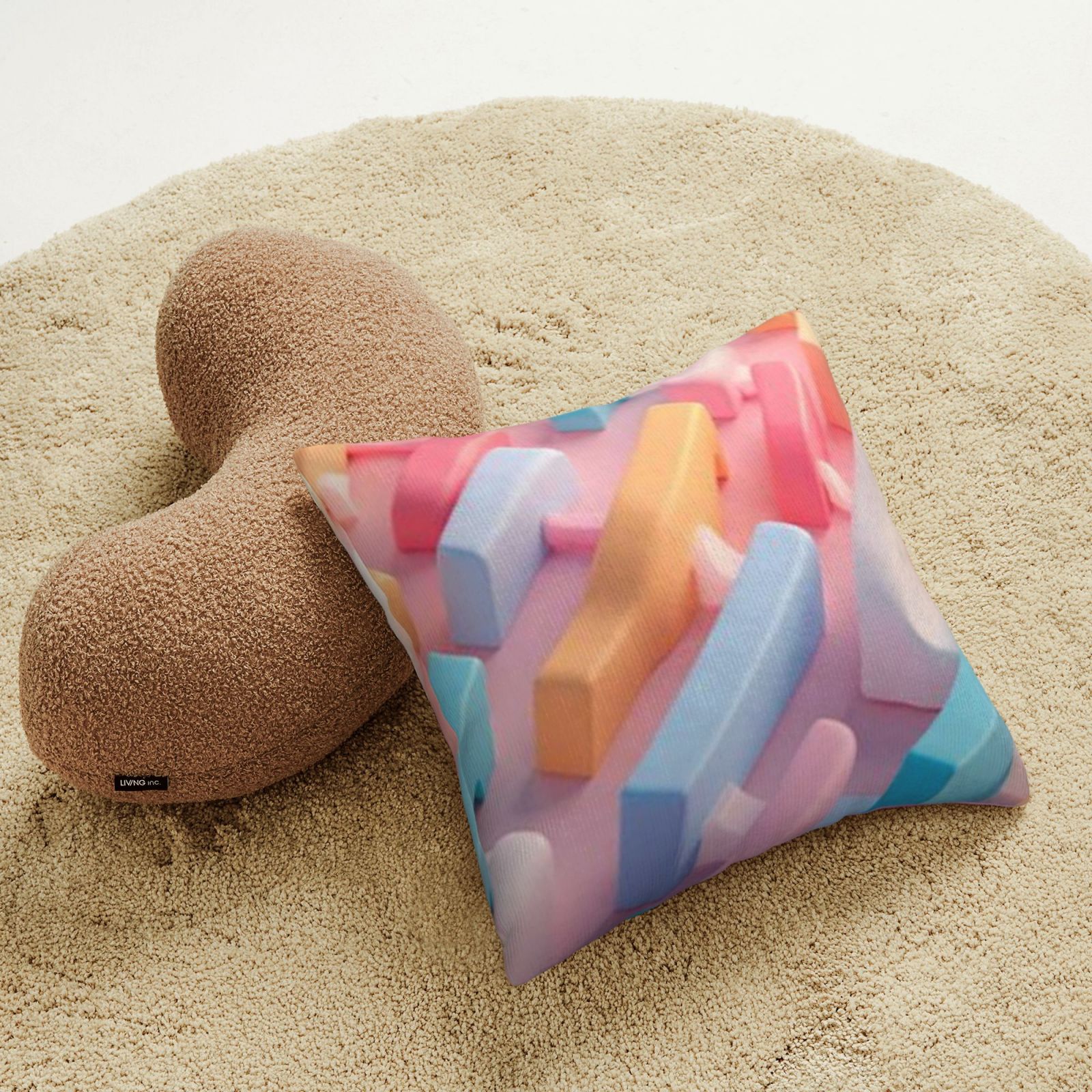 Corduroy throw pillow
