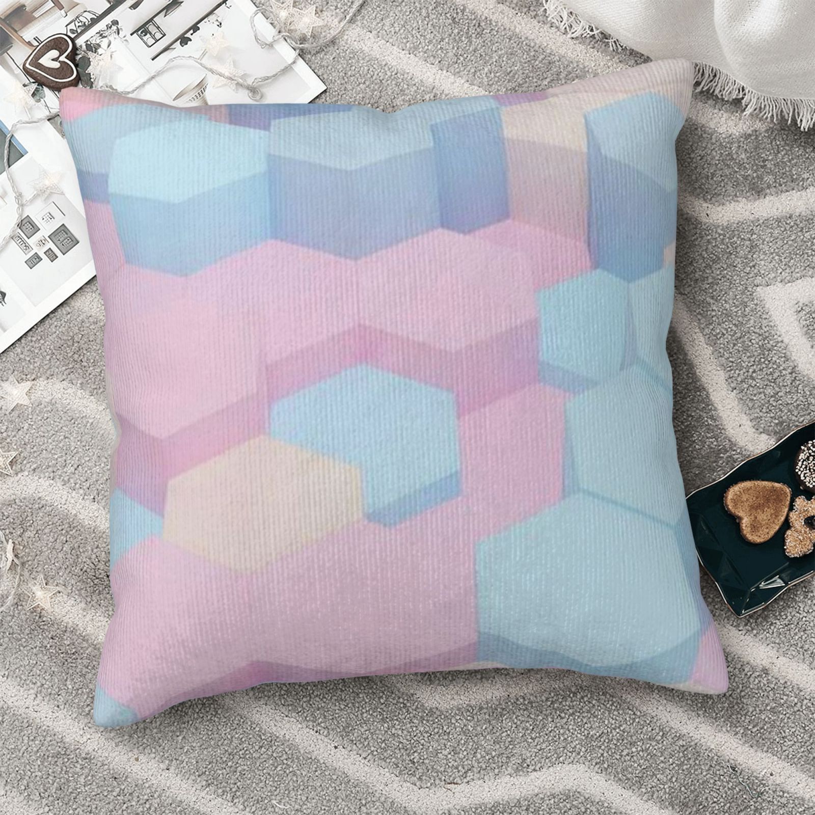 Corduroy throw pillow