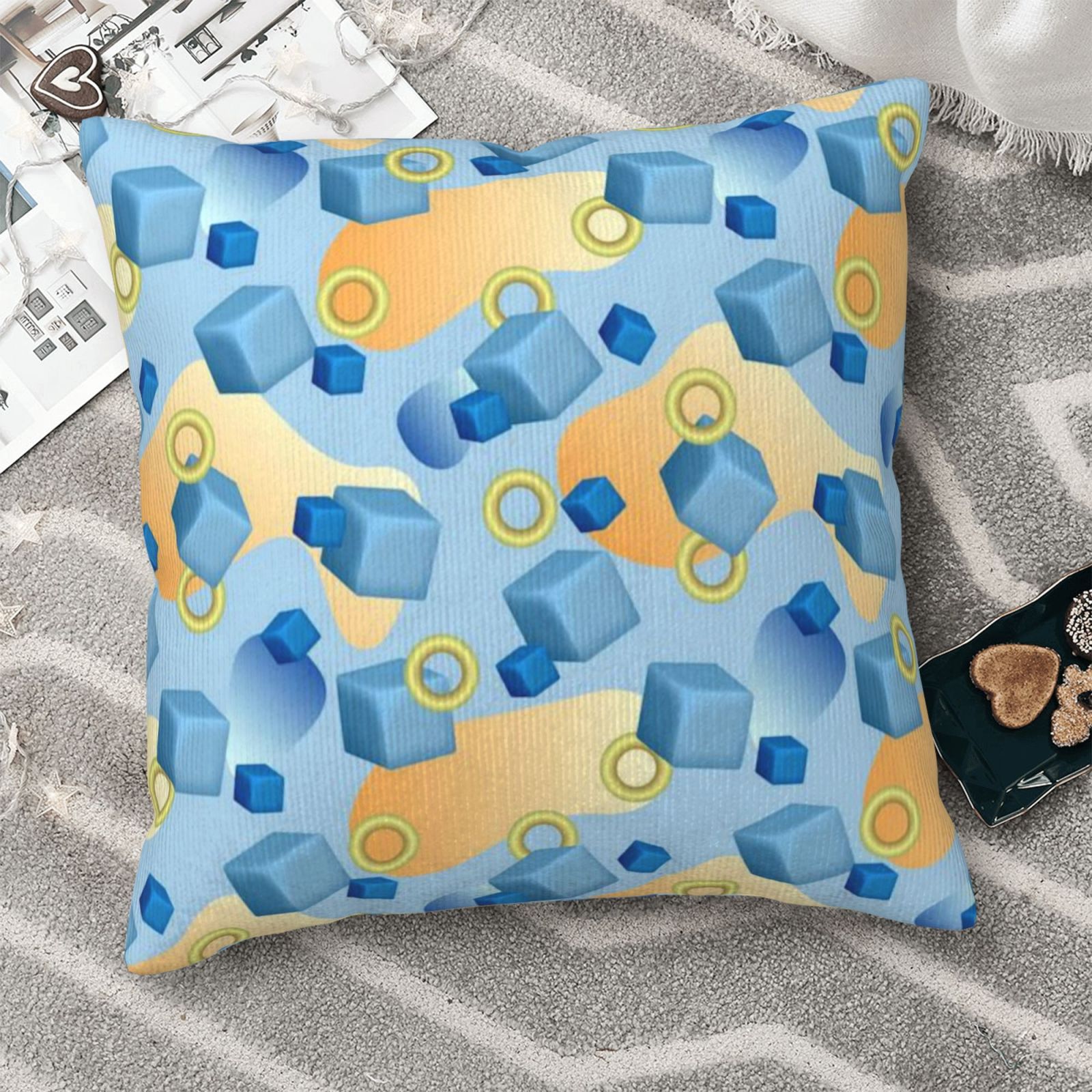 Corduroy throw pillow