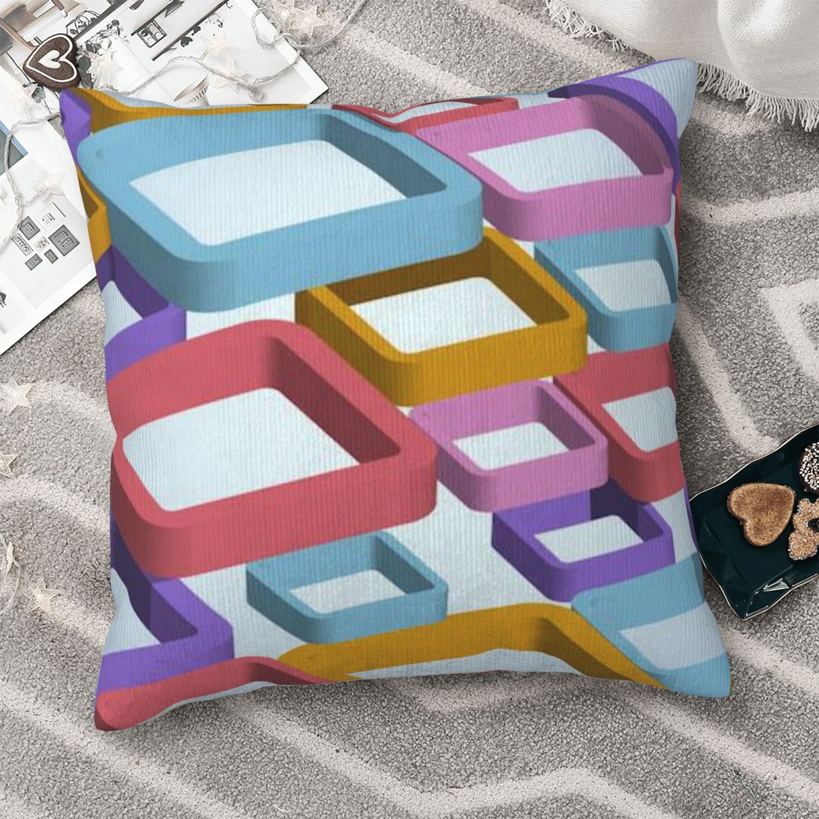 Corduroy throw pillow