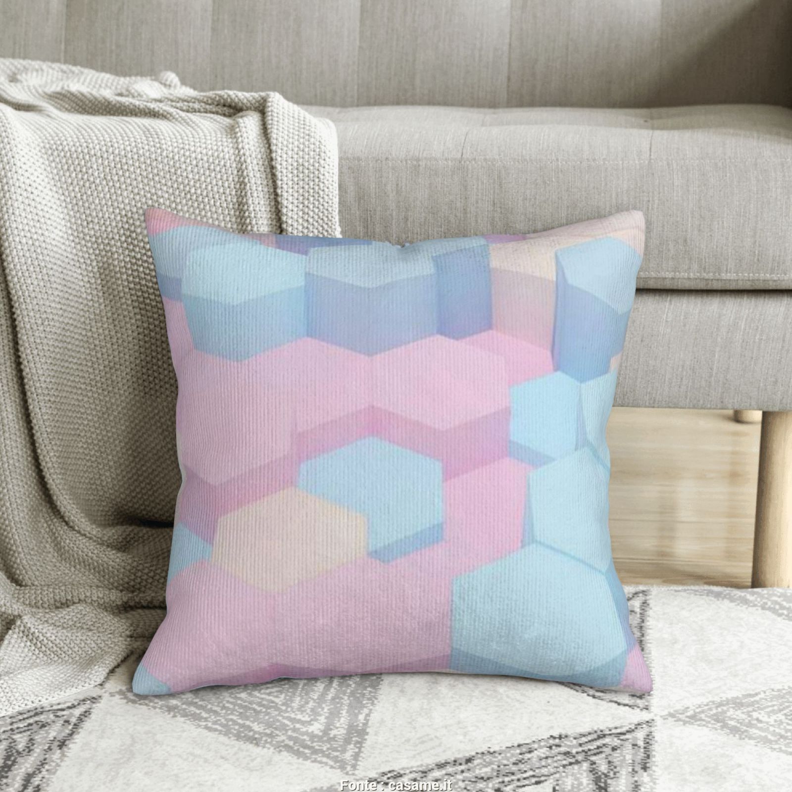 Corduroy throw pillow
