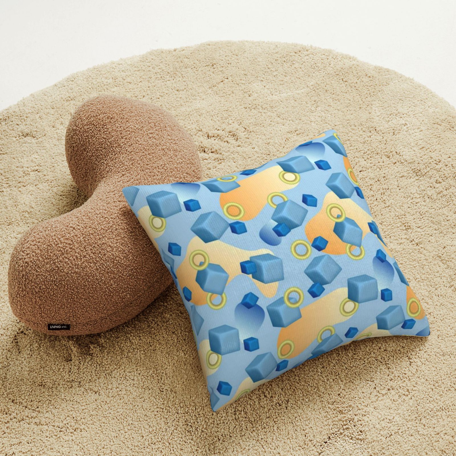 Corduroy throw pillow
