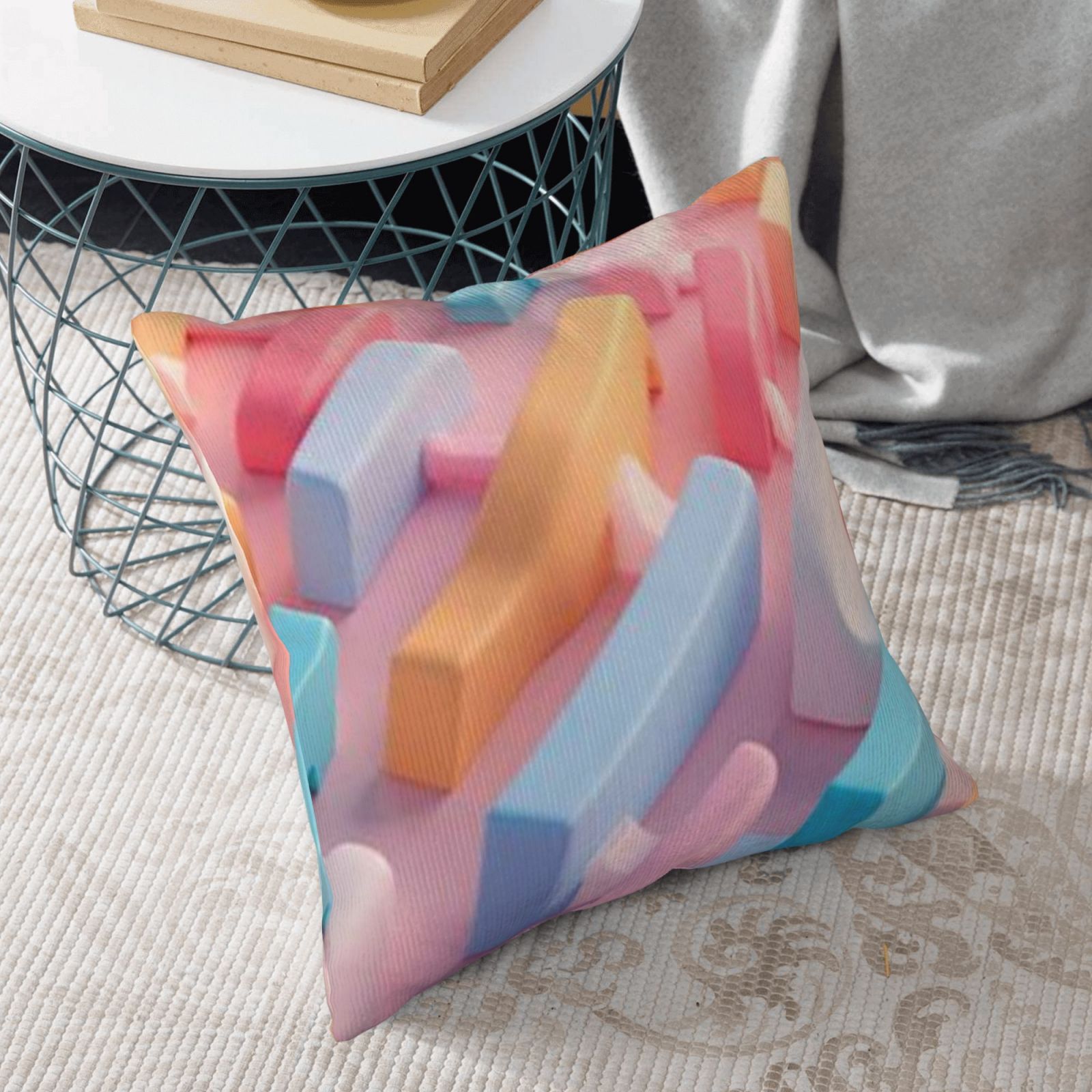Corduroy throw pillow