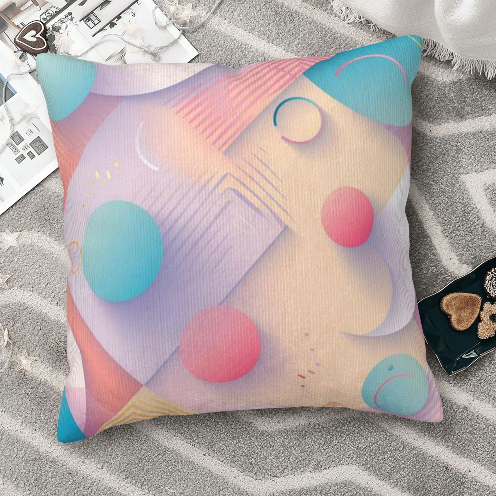 Corduroy throw pillow